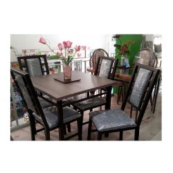 JUEGO DE ANTECOMEDOR CUBO TUBO LONDRES, 4 SILLAS + MESA