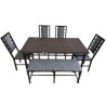 JUEGO DE ANTECOMEDOR CUBO TUBO PARIS, 4 SILLAS PARIS+ 1 BANCA PARIS + 1 MESA PARIS
