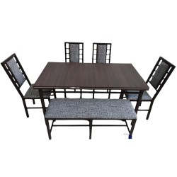JUEGO DE ANTECOMEDOR CUBO TUBO PARIS, 4 SILLAS PARIS+ 1 BANCA PARIS + 1 MESA PARIS
