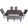 JUEGO DE ANTECOMEDOR CUBO TUBO PARIS, 4 SILLAS PARIS+ 1 BANCA PARIS + 1 MESA PARIS