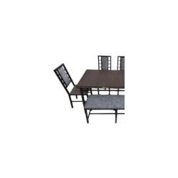 JUEGO DE ANTECOMEDOR CUBO TUBO PARIS, 4 SILLAS PARIS+ 1 BANCA PARIS + 1 MESA PARIS