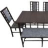 JUEGO DE ANTECOMEDOR CUBO TUBO PARIS, 4 SILLAS PARIS+ 1 BANCA PARIS + 1 MESA PARIS