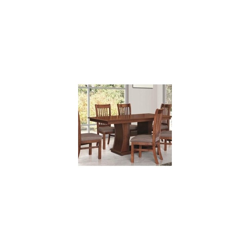 JUEGO DE COMEDOR EMMAN KIOTO, 6 SILLAS + MESA C/PEDESTAL
