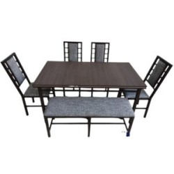 JUEGO DE ANTECOMEDOR CUBO TUBO PARIS, 4 SILLAS PARIS+ 1 BANCA PARIS + 1 MESA PARIS