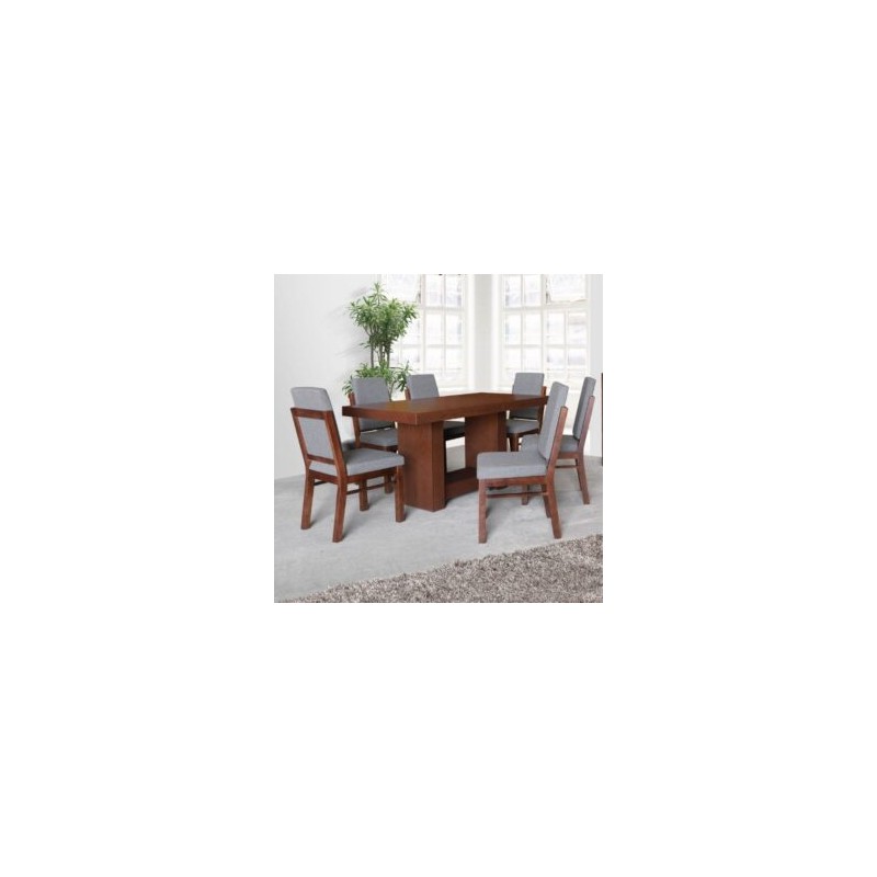 JUEGO DE COMEDOR EMMAN BEGOÑA, 6 SILLAS + MESA C/PEDESTAL