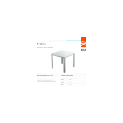 MESA DUNA FORTE CUADRADA BLANCA