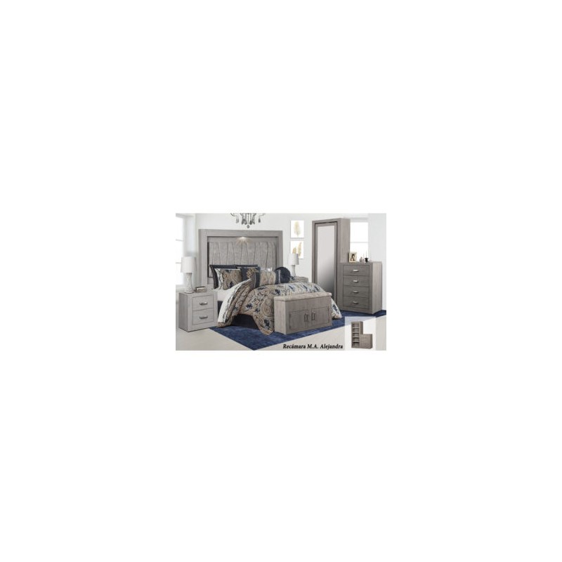 RECAMARA MA ALEJANDRA KING SIZE GRIS