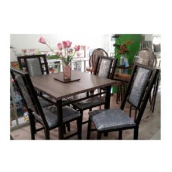 JUEGO DE ANTECOMEDOR CUBO TUBO LONDRES, 4 SILLAS + MESA